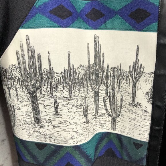 Vintage Sacs Western Jacket Womens Medium Aztec Quilted Old West Cactus Ranch - Picture 3 of 16